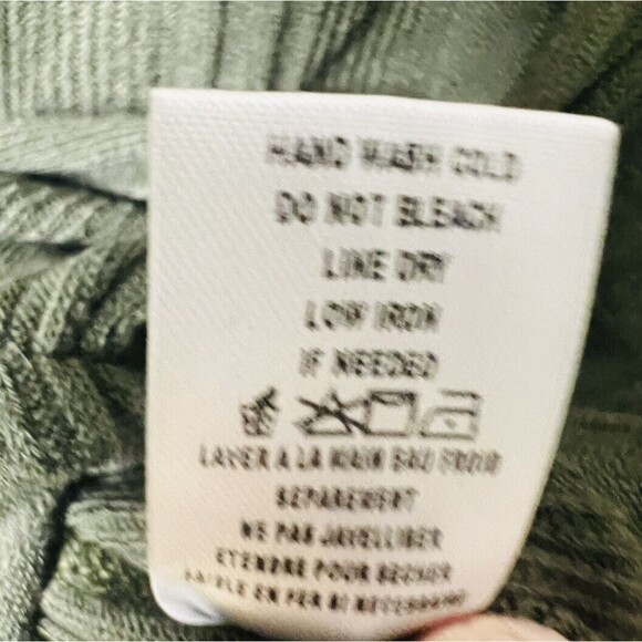 White Willow Women's Long Sleeve Ribbed Drawstring Hem Top Green XS Retail $78 - Picture 8 of 8